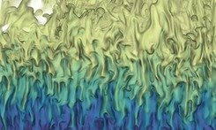 <span>Detail of a high-resolution computer simulation of a highly turbulent salt solution. The fluid is driven not only by temperature gradients, but also by gradients in the salt concentration (double thermal diffusion).</span>