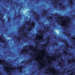 Visualization of a turbulent velocity field from a computer simulation with more than 200 billion degrees of freedom.
