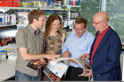 Dr. Christian Westendorf, Dr. Regina Faubel, Prof. Dr. Eberhard Bodenschatz, Prof. Dr. Gregor Eichele (from left).