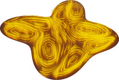 Illustration des Bewegungsflusses der Mikrobe in einer definierten 2-dimensionalen Umgebung. Die Forscher beobachteten, dass der Bewegungsweg der Mikrobe direkt von der Krümmung des Kompartiments abhängt.
