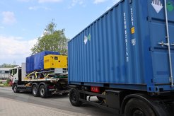 The transport sets off.